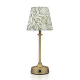 Joules Apsley Rechargeable LED Table Lamp With Green Floral Shade