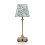 Joules Apsley Rechargeable LED Table Lamp With Green Floral Shade