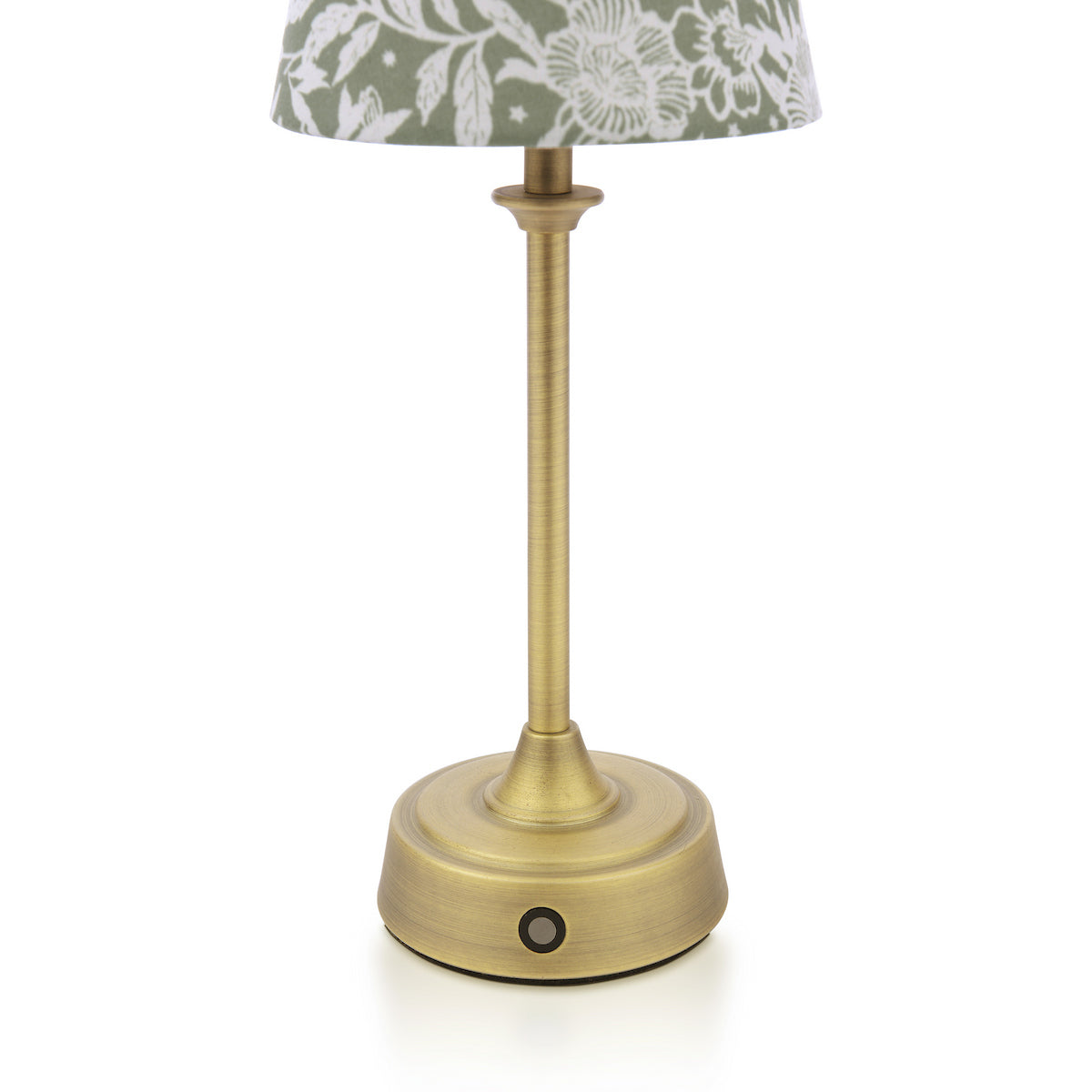 Joules Apsley Rechargeable LED Table Lamp With Green Floral Shade