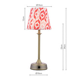 Joules Apsley Rechargeable LED Table Lamp With Red Shade