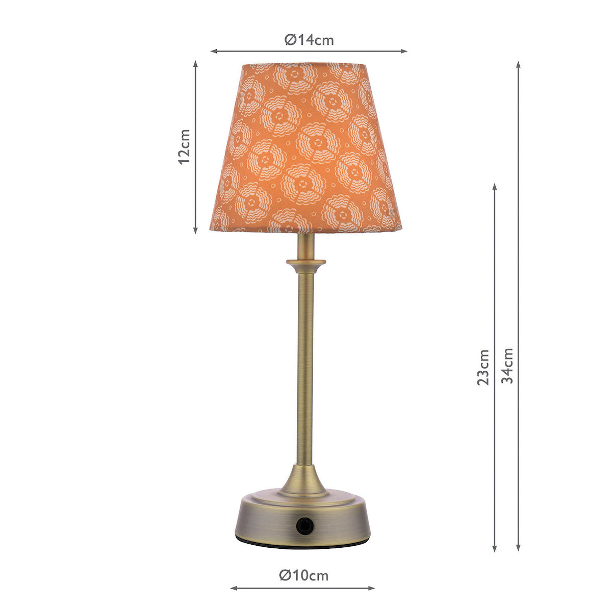 Joules Apsley Rechargeable LED Table Lamp With Yellow Shade