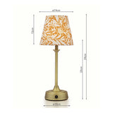 Joules Apsley Rechargeable LED Table Lamp With Yellow Floral Shade