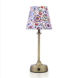 Joules Apsley Rechargeable LED Table Lamp With Multi Coloured Floral Shade