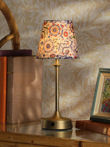 Joules Apsley Rechargeable LED Table Lamp With Multi Coloured Floral Shade