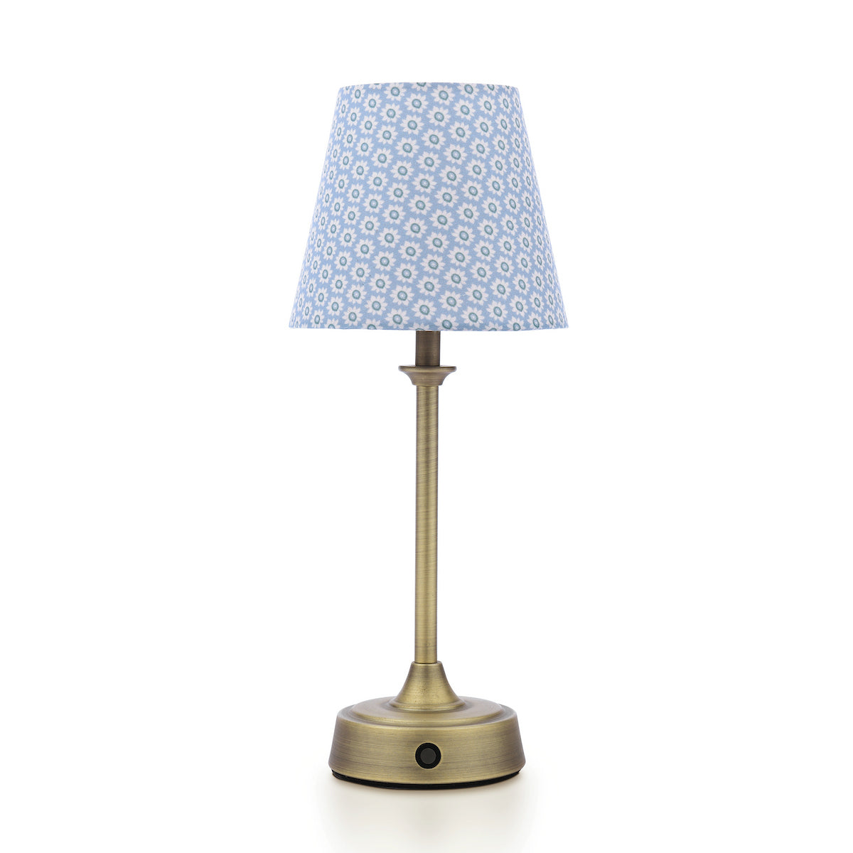 Joules Apsley Rechargeable LED Table Lamp With Blue Floral Shade
