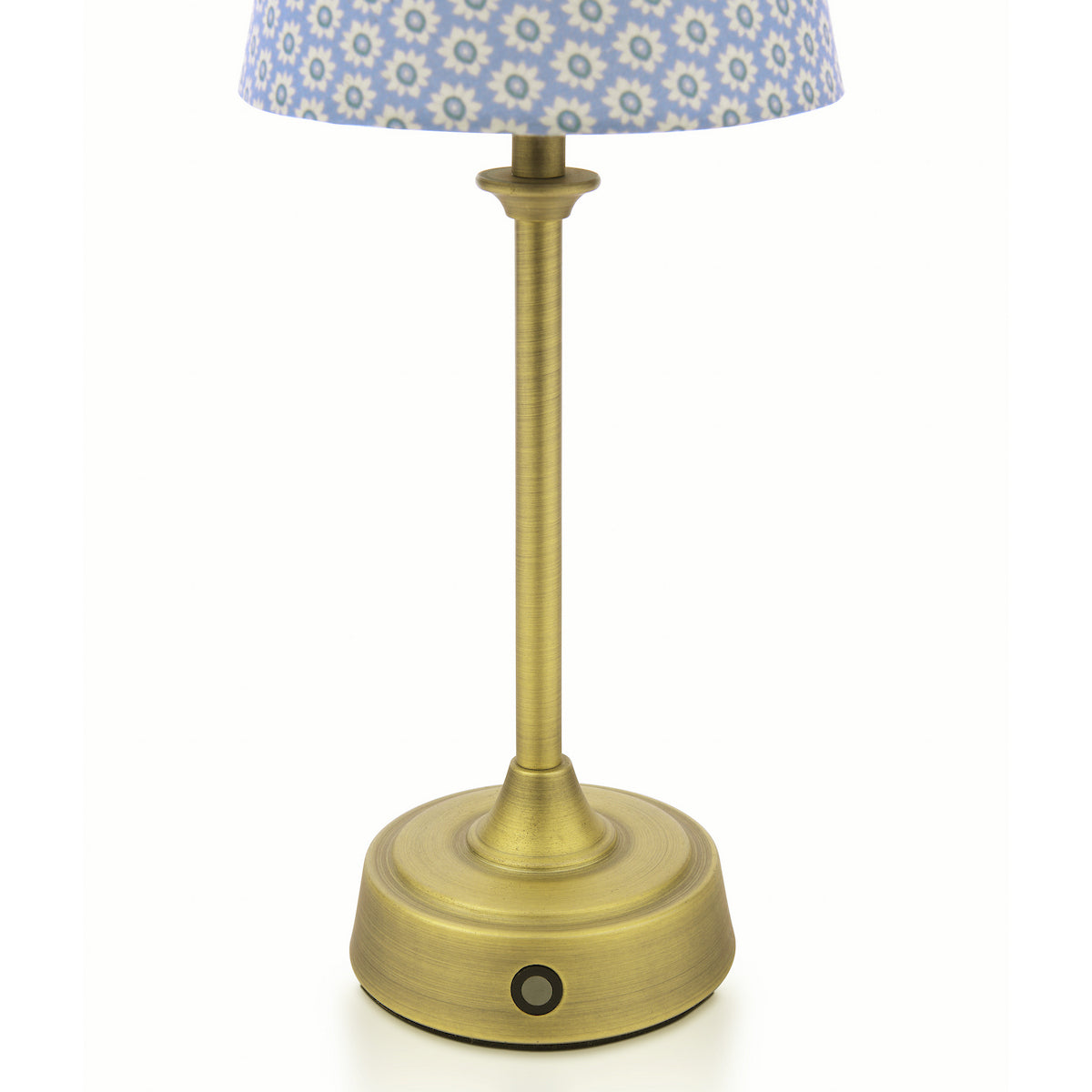 Joules Apsley Rechargeable LED Table Lamp With Blue Floral Shade