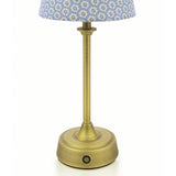 Joules Apsley Rechargeable LED Table Lamp With Blue Floral Shade