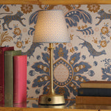 Joules Apsley Rechargeable LED Table Lamp With Blue Floral Shade