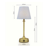Joules Apsley Rechargeable LED Table Lamp With Blue Floral Shade