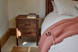 Nkuku Anbu Acacia Bedside Table Washed Walnut