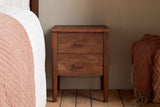 Nkuku Anbu Acacia Bedside Table Washed Walnut