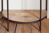 Nkuku Aasha Mango Wood Half Moon Console Table Natural