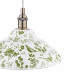 Joules Audley Pendant Green Ceramic and Matt Antique Brass