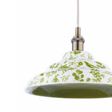Joules Audley Pendant Green Ceramic and Matt Antique Brass