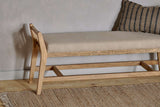 Nkuku Avanthi Upholstered Sleigh Bench Natural