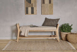 Nkuku Avanthi Upholstered Sleigh Bench Natural