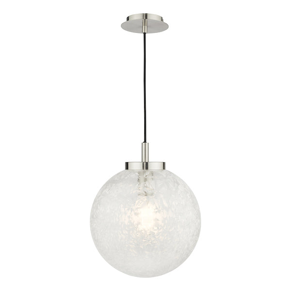 Dar Avari Pendant Satin Nickel & Frosted Glass –  from Amos Lighting + Home