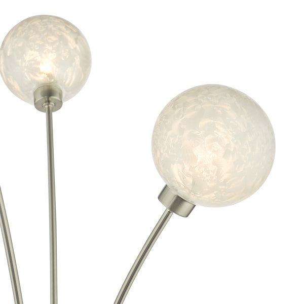 Dar Avari Floor Lamp Satin Nickel & Frosted Glass –  from Amos Lighting + Home