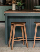 Garden Trading Walcote Bar Stool Mahogany Wood, Natural