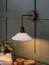 Garden Trading Beaulieu Wall Light Fluted Cone Antique Bronze