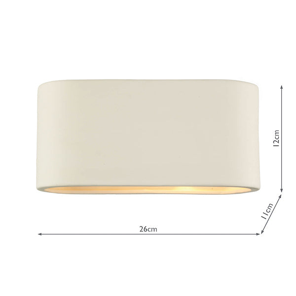 Dar Axton Ceramic Wall Light Large –  from Amos Lighting + Home