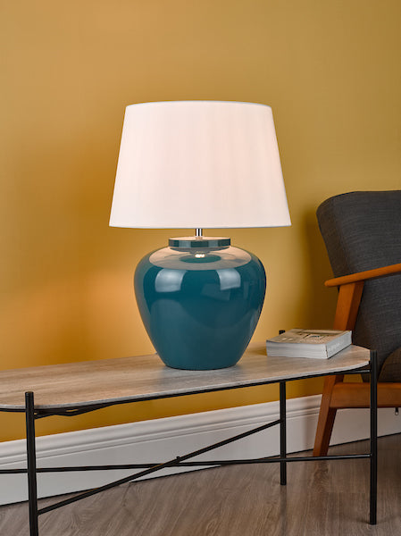 Dar Ayle Table Lamp Blue with Shade –  from Amos Lighting + Home