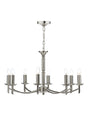 Dar Ambassador 8 Light Chandelier Satin Chrome –  from Amos Lighting + Home