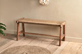 Nkuku Amhara Acacia & Jute Woven Bench Natural