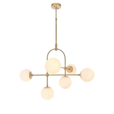 Amos Penthouse Pendant Chandelier Antique Brass from Amos Lighting + Home