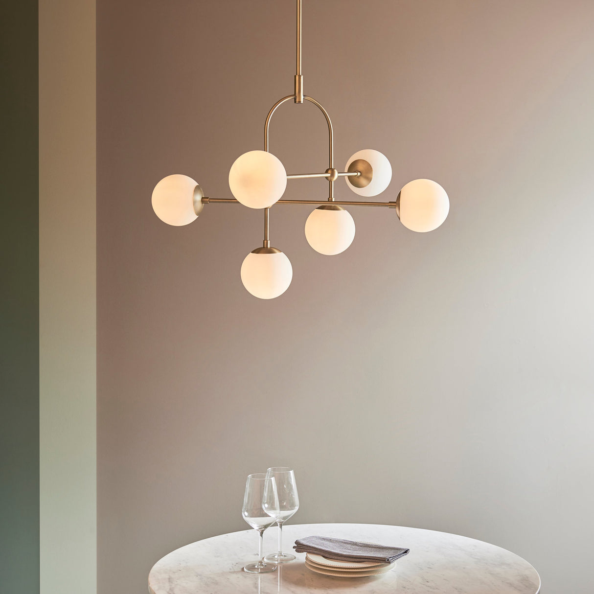 Amos Penthouse Pendant Chandelier Antique Brass from Amos Lighting + Home