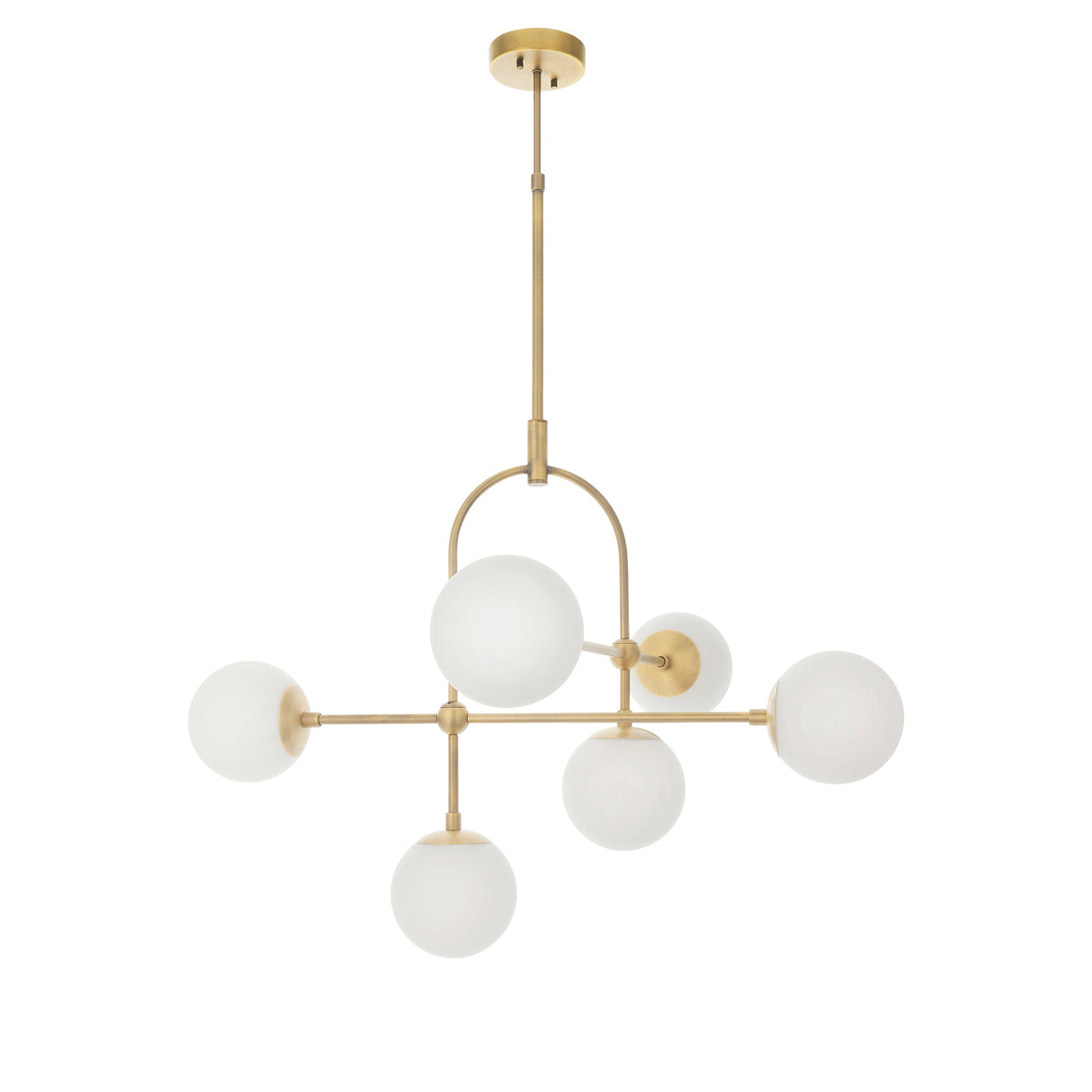 Amos Penthouse Pendant Chandelier Antique Brass from Amos Lighting + Home