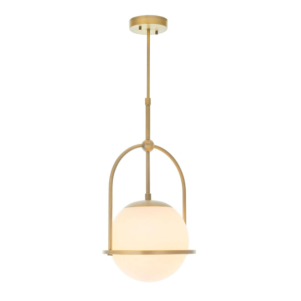 Amos Penthouse Single Pendant Antique Brass from Amos Lighting + Home