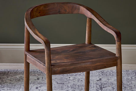 Nkuku Anbu Acacia Dining Chair Washed Walnut