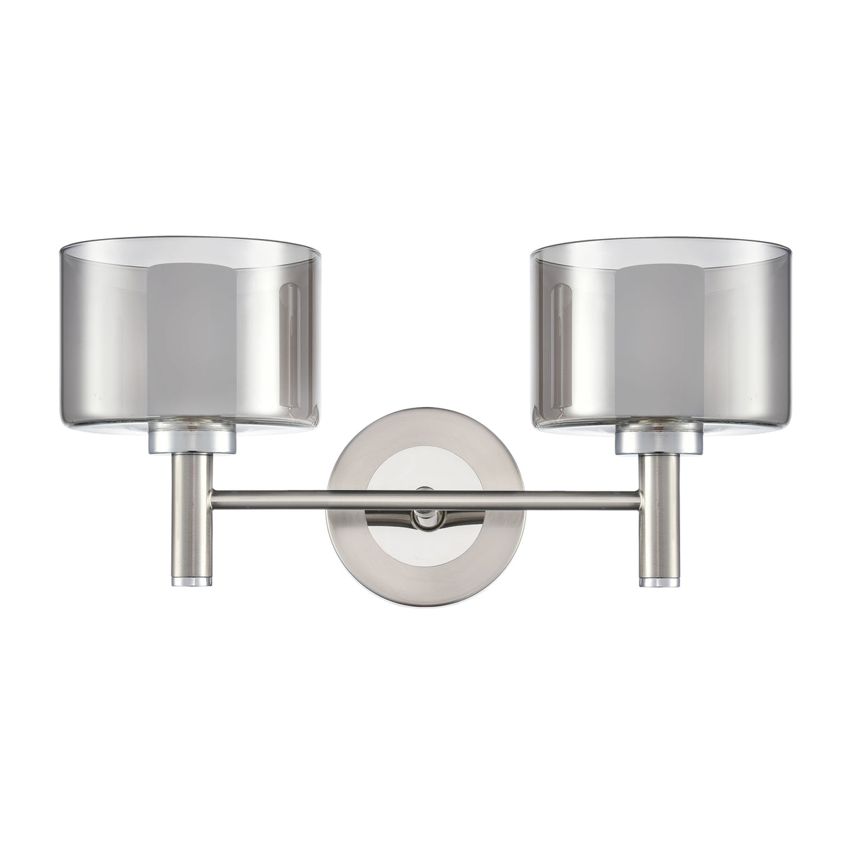 Franklite Argento 2lt Wall Light in Satin Nickel