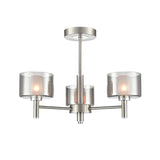 Franklite Argento 3lt Fitting in Satin Nickel