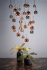 Dar Aurelia 30 Light Cluster Pendant In Copper & Bronze 3M Drop