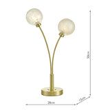 Dar Avari Table Lamp Satin Brass Glass –  from Amos Lighting + Home