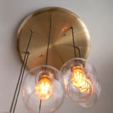 Amos Lucid Antique Brass & Clear Glass 7 Light Cascade