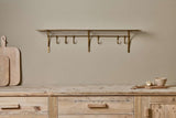 Nkuku Basti Iron Storage Shelf Antique Brass