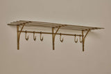 Nkuku Basti Iron Storage Shelf Antique Brass