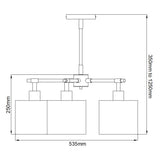 Elstead Balance 5 Light Chandelier Black