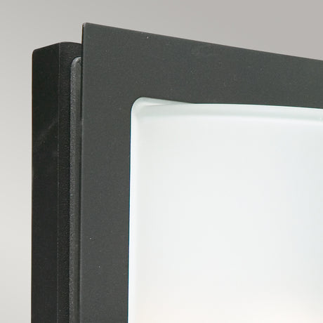 Norlys Basel 1 Light Wall Lantern - Black With Frosted Glass