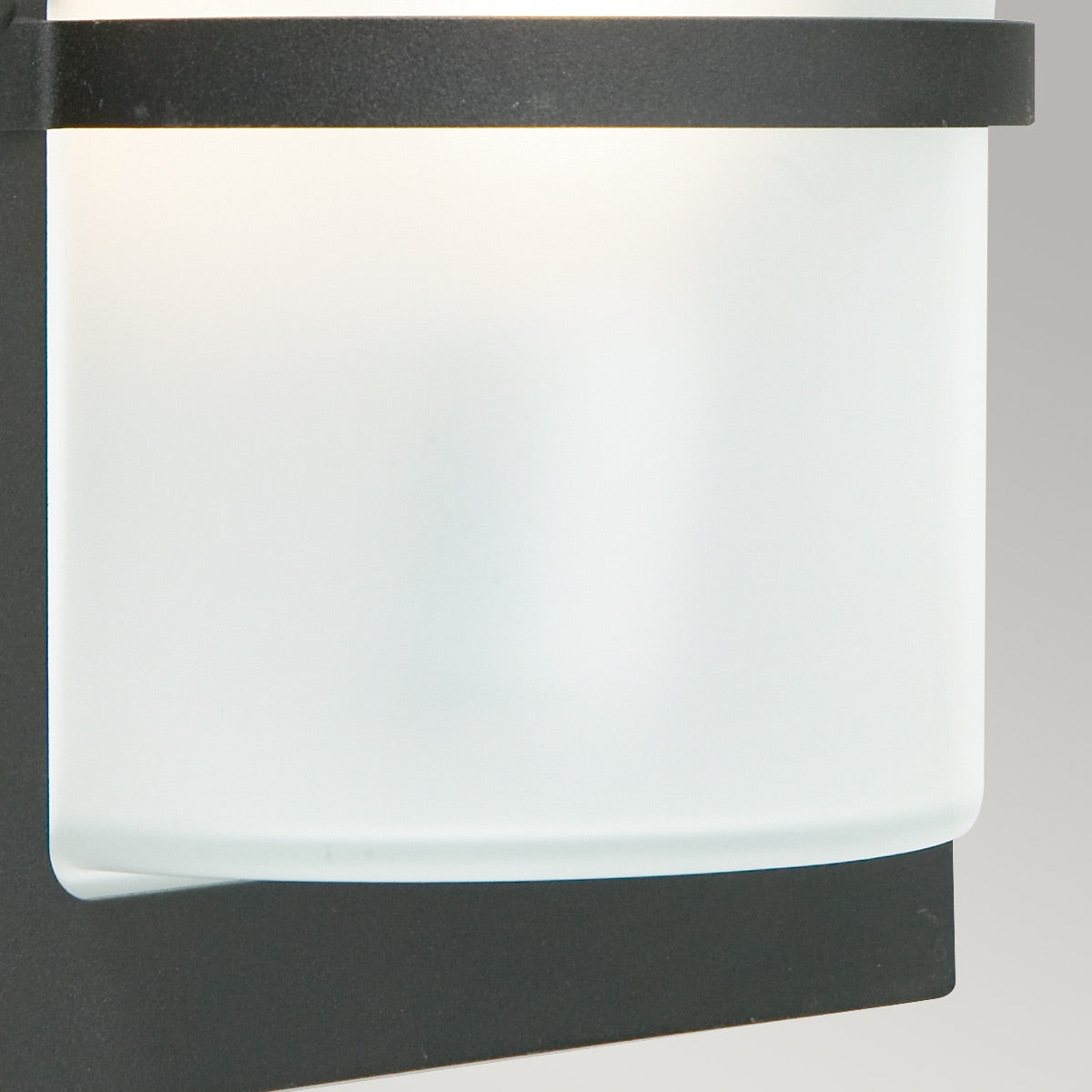Norlys Basel 1 Light Wall Lantern - Black With Frosted Glass