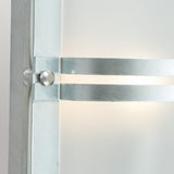 Norlys Basel 1 Light Wall Lantern - Galvanised With Frosted Glass