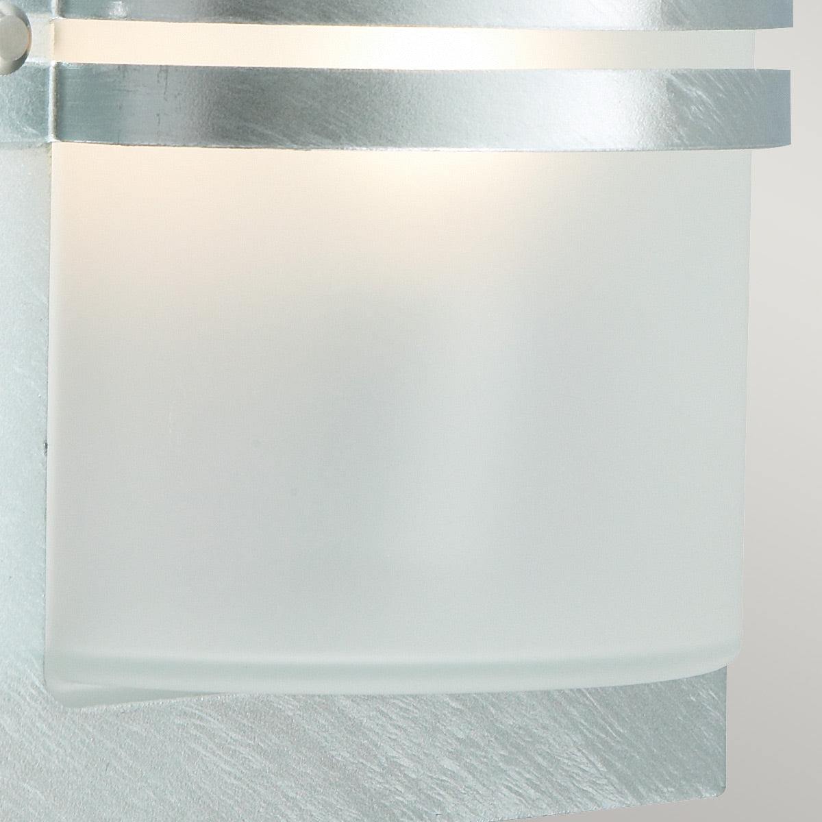 Norlys Basel 1 Light Wall Lantern - Galvanised With Frosted Glass