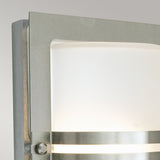 Norlys Basel 1 Light Wall Lantern - Stainless Steel With Frosted Glass