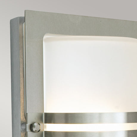 Norlys Basel 1 Light Wall Lantern - Stainless Steel With Frosted Glass