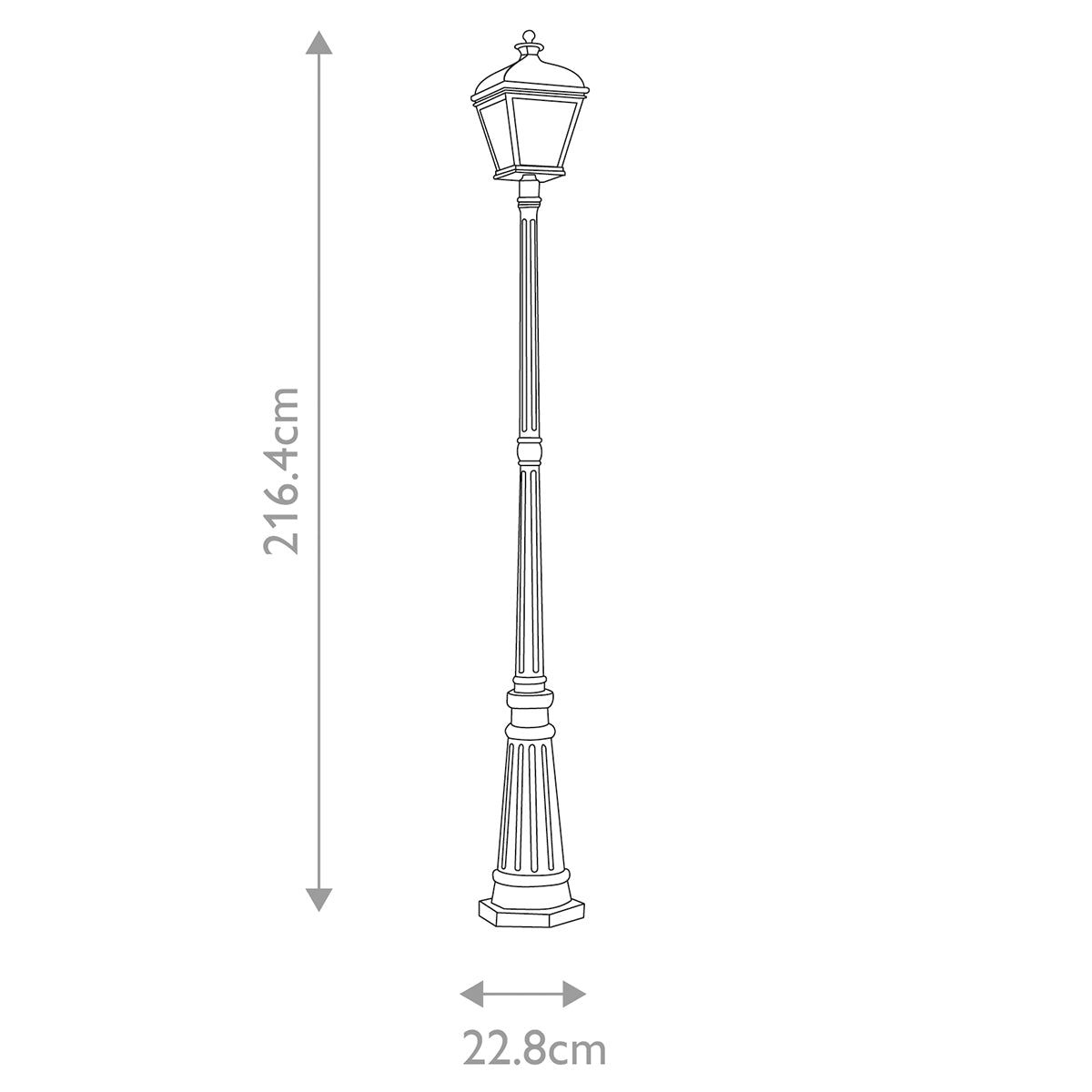 Elstead Bayview 1 Light Lamp Post