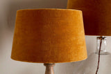 Nkuku Batakha Velvet & Linen Lampshade Dark Ochre Extra Large