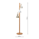 Dar Blyton 3 Light Wood Floor Lamp –  from Amos Lighting + Home